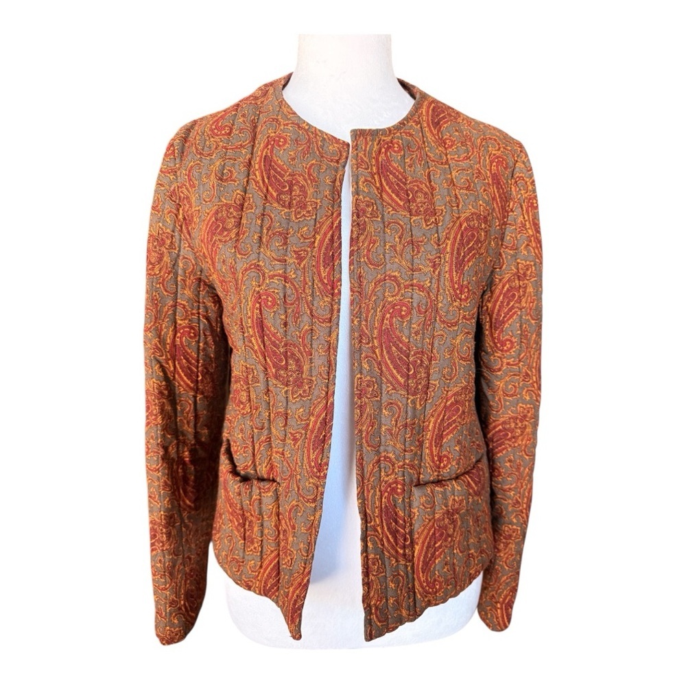 Vintage 90s Quilted Paisley Blazer